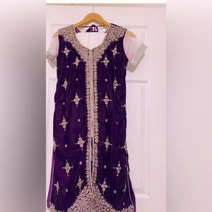 4 piece heavy stone work salwar kameez